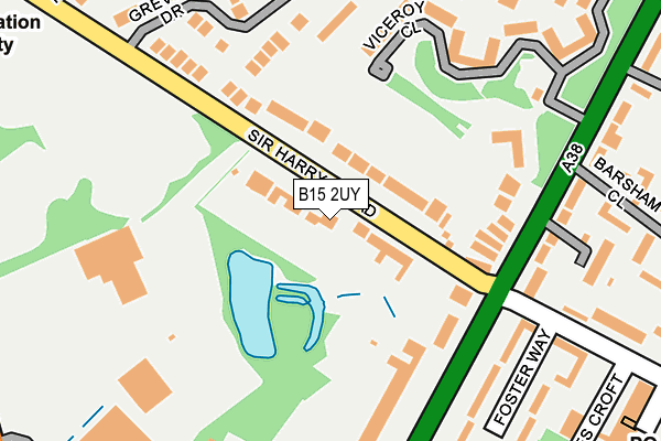 B15 2UY map - OS OpenMap – Local (Ordnance Survey)