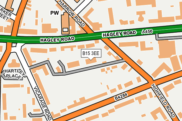 B15 3EE map - OS OpenMap – Local (Ordnance Survey)