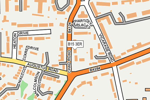 B15 3ER map - OS OpenMap – Local (Ordnance Survey)