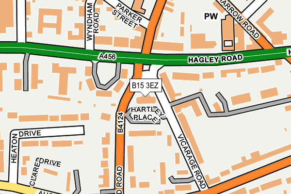 B15 3EZ map - OS OpenMap – Local (Ordnance Survey)