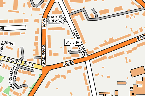 B15 3HA map - OS OpenMap – Local (Ordnance Survey)