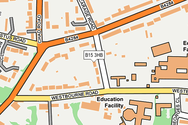 B15 3HB map - OS OpenMap – Local (Ordnance Survey)