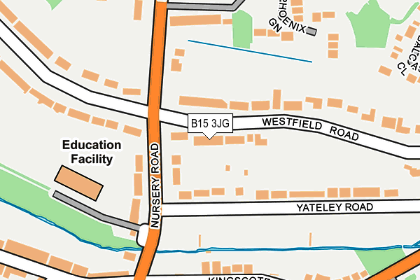 B15 3JG map - OS OpenMap – Local (Ordnance Survey)