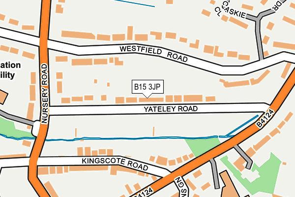 B15 3JP map - OS OpenMap – Local (Ordnance Survey)