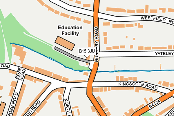 B15 3JU map - OS OpenMap – Local (Ordnance Survey)