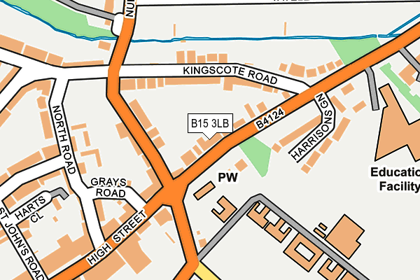 B15 3LB map - OS OpenMap – Local (Ordnance Survey)