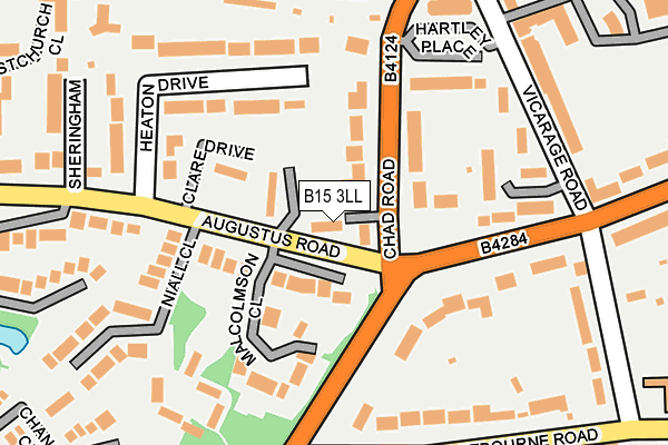 B15 3LL map - OS OpenMap – Local (Ordnance Survey)