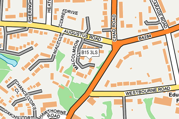 B15 3LS map - OS OpenMap – Local (Ordnance Survey)