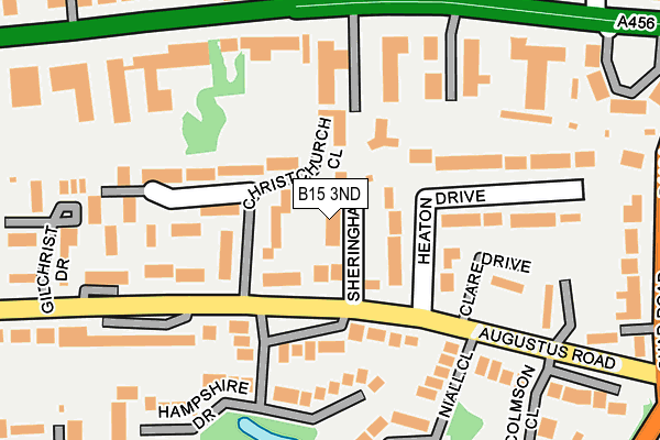 B15 3ND map - OS OpenMap – Local (Ordnance Survey)