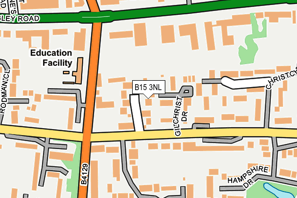 B15 3NL map - OS OpenMap – Local (Ordnance Survey)