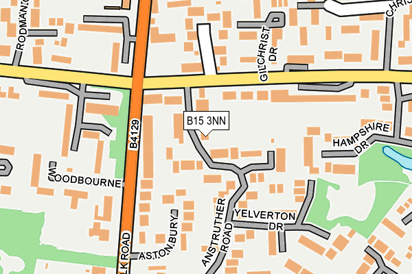 B15 3NN map - OS OpenMap – Local (Ordnance Survey)