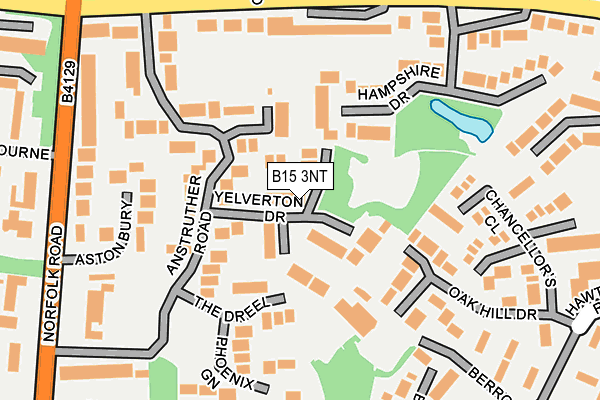 B15 3NT map - OS OpenMap – Local (Ordnance Survey)