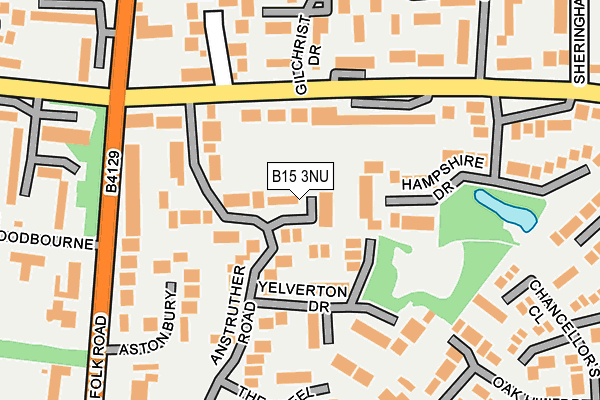 B15 3NU map - OS OpenMap – Local (Ordnance Survey)