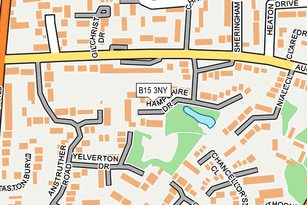 B15 3NY map - OS OpenMap – Local (Ordnance Survey)