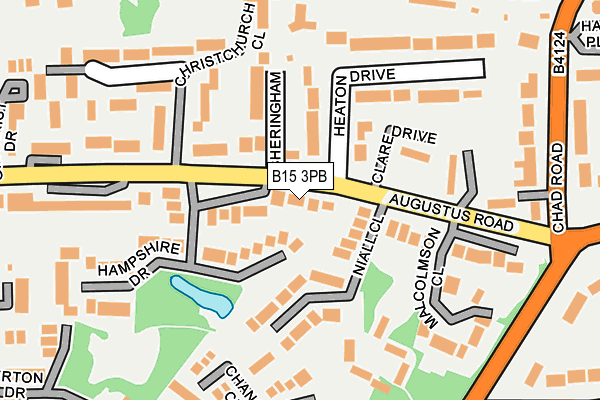 B15 3PB map - OS OpenMap – Local (Ordnance Survey)