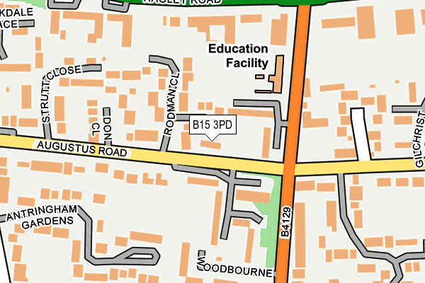 B15 3PD map - OS OpenMap – Local (Ordnance Survey)