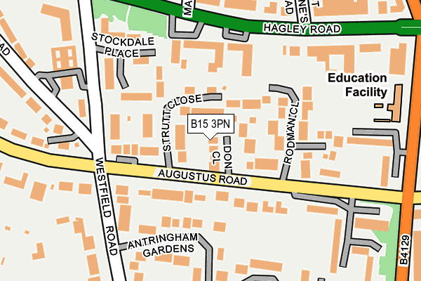 B15 3PN map - OS OpenMap – Local (Ordnance Survey)