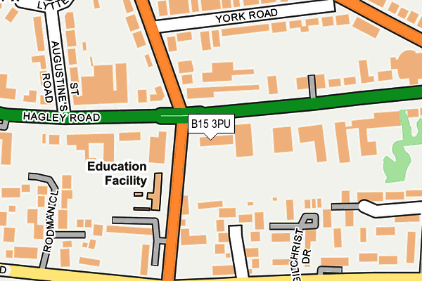 B15 3PU map - OS OpenMap – Local (Ordnance Survey)