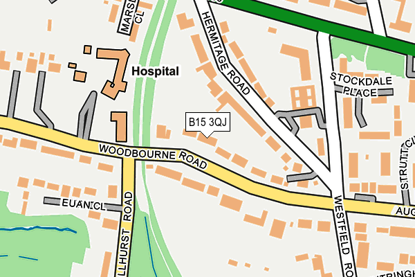 B15 3QJ map - OS OpenMap – Local (Ordnance Survey)