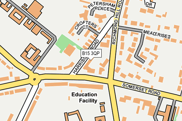 B15 3QP map - OS OpenMap – Local (Ordnance Survey)