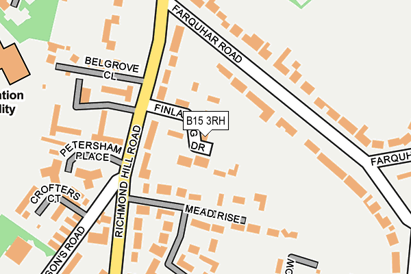B15 3RH map - OS OpenMap – Local (Ordnance Survey)