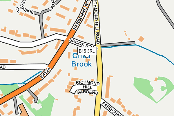 B15 3RL map - OS OpenMap – Local (Ordnance Survey)