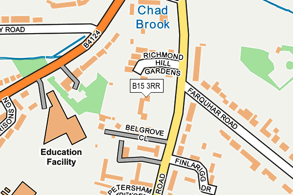 B15 3RR map - OS OpenMap – Local (Ordnance Survey)