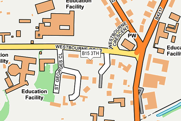 B15 3TH map - OS OpenMap – Local (Ordnance Survey)
