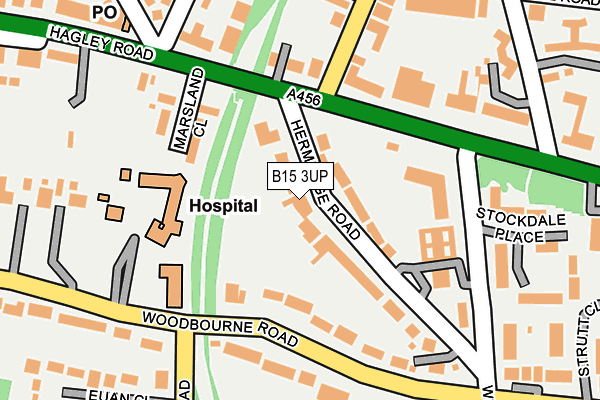 B15 3UP map - OS OpenMap – Local (Ordnance Survey)