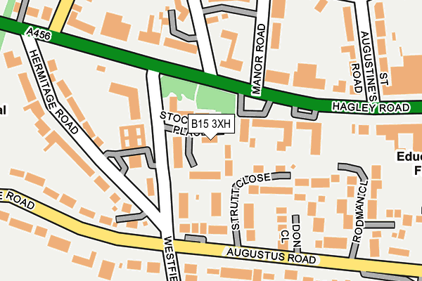 B15 3XH map - OS OpenMap – Local (Ordnance Survey)