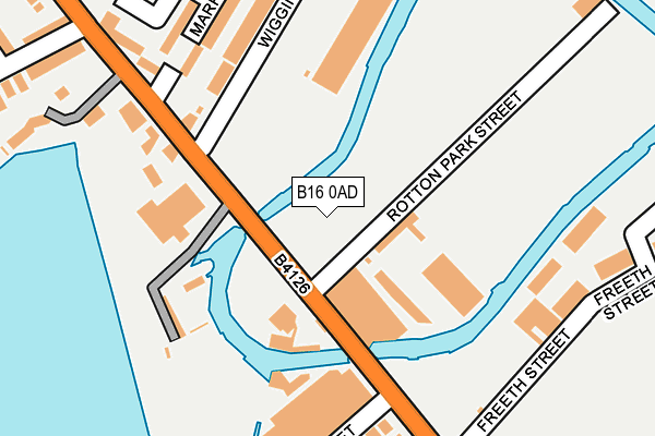 B16 0AD map - OS OpenMap – Local (Ordnance Survey)