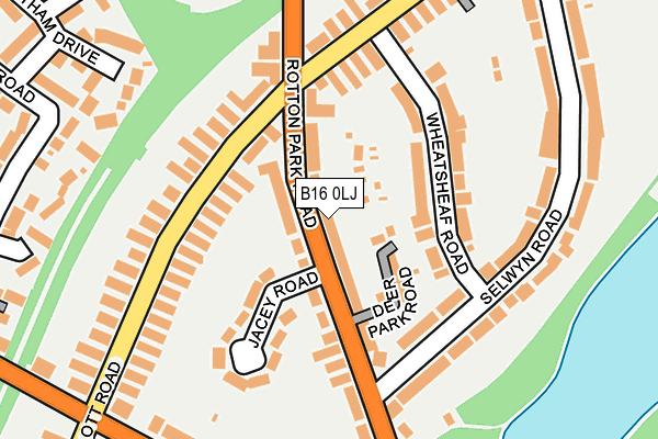 B16 0LJ map - OS OpenMap – Local (Ordnance Survey)