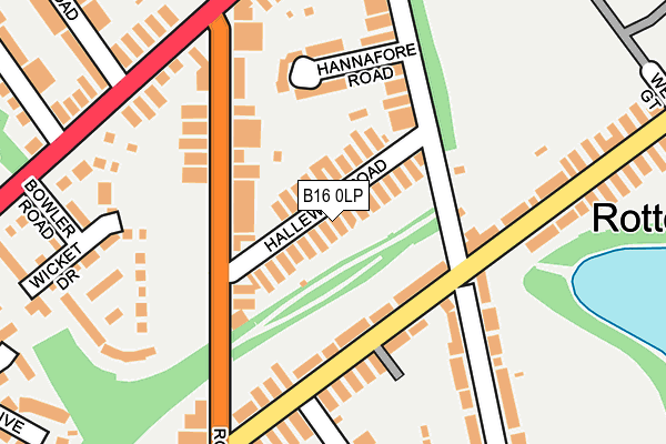 B16 0LP map - OS OpenMap – Local (Ordnance Survey)