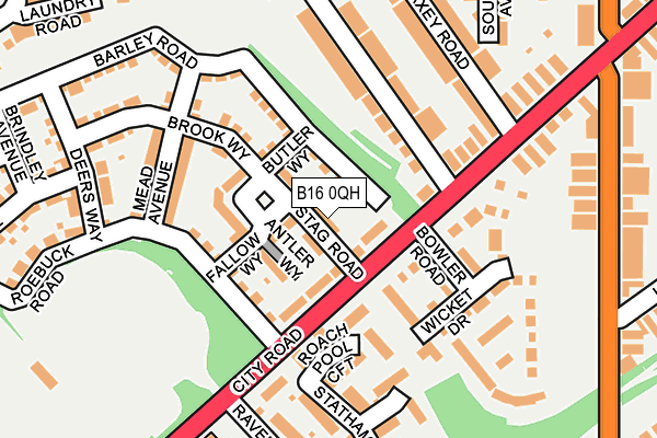 B16 0QH map - OS OpenMap – Local (Ordnance Survey)