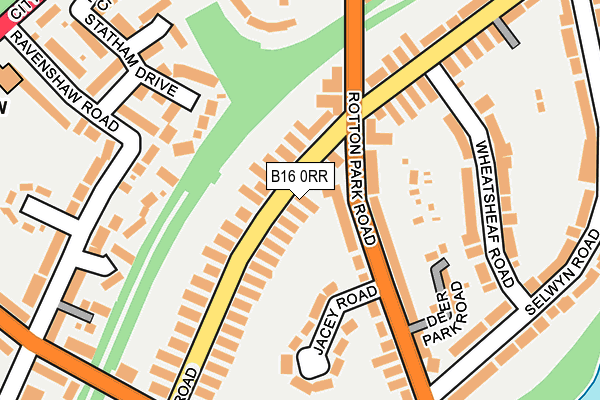 B16 0RR map - OS OpenMap – Local (Ordnance Survey)