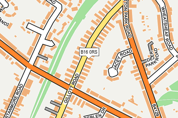 B16 0RS map - OS OpenMap – Local (Ordnance Survey)