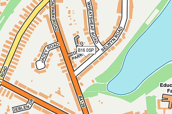 B16 0SP map - OS OpenMap – Local (Ordnance Survey)