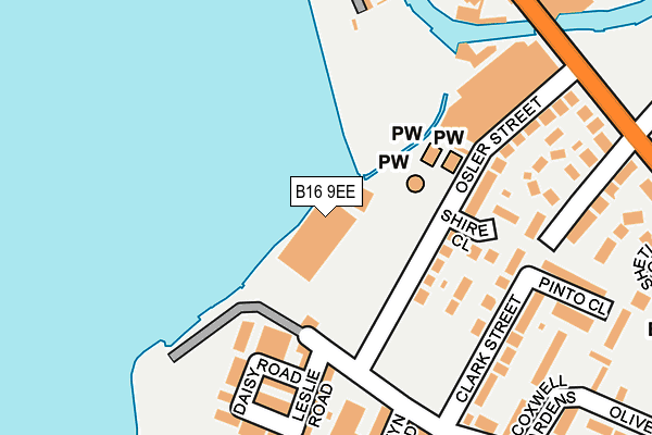 B16 9EE map - OS OpenMap – Local (Ordnance Survey)