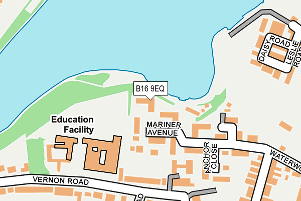 B16 9EQ map - OS OpenMap – Local (Ordnance Survey)
