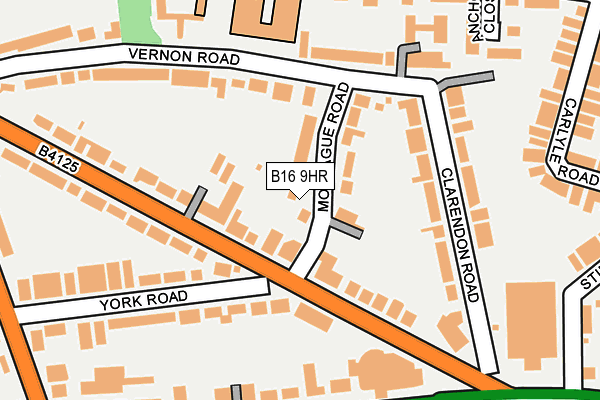 B16 9HR map - OS OpenMap – Local (Ordnance Survey)