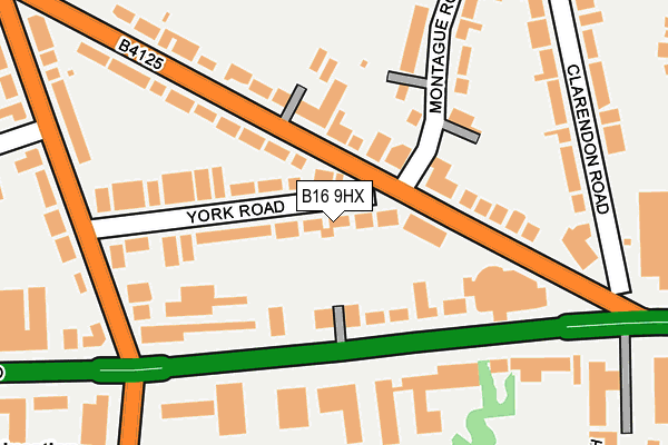 B16 9HX map - OS OpenMap – Local (Ordnance Survey)