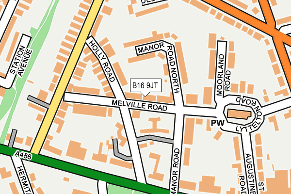 B16 9JT map - OS OpenMap – Local (Ordnance Survey)