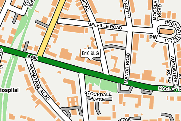 B16 9LG map - OS OpenMap – Local (Ordnance Survey)
