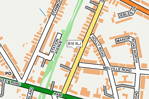 B16 9LJ map - OS OpenMap – Local (Ordnance Survey)