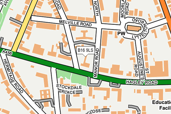 B16 9LS map - OS OpenMap – Local (Ordnance Survey)