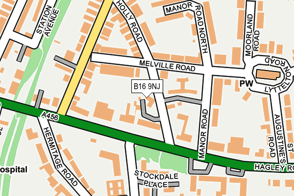 B16 9NJ map - OS OpenMap – Local (Ordnance Survey)