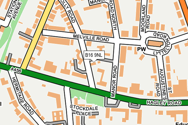 B16 9NL map - OS OpenMap – Local (Ordnance Survey)