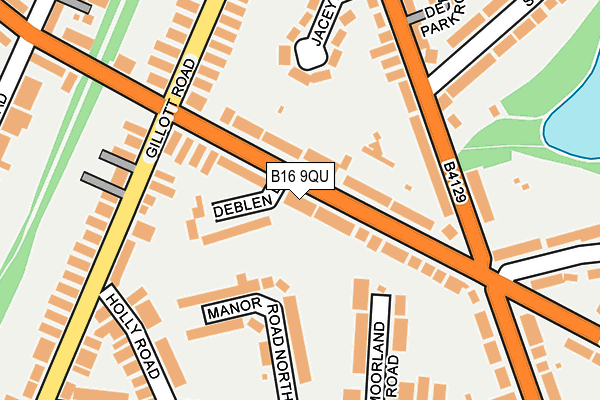 B16 9QU map - OS OpenMap – Local (Ordnance Survey)