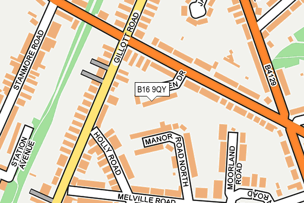 B16 9QY map - OS OpenMap – Local (Ordnance Survey)