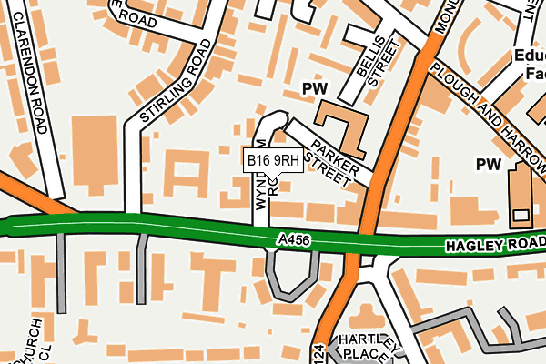 B16 9RH map - OS OpenMap – Local (Ordnance Survey)